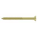 Deltana [SCWS1025U3] Steel Wood Screw - #10 x 2 1/2" - Flat Head - Phillips - Polished Brass Finish