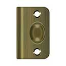 Deltana [SPB349U5] Solid Brass Door Ball Catch Strike Plate - Full Lip - Antique Brass Finish - 2 1/8" L