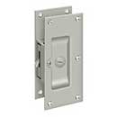 Deltana [SDL60U15] Solid Brass Pocket Door Privacy Lock - Brushed Nickel - 6" L