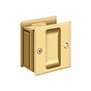 Deltana [SDP25CR003] Solid Brass Pocket Door Passage Set - Polished Brass (PVD) - 2 1/2" L