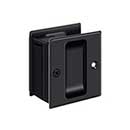 Deltana [SDP25U19] Solid Brass Pocket Door Passage Set - Paint Black - 2 1/2" L