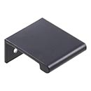Elements [A500-125MB] Aluminum Cabinet Edge Pull - Edgefield Series - Matte Black Finish - 16mm C/C - 1 1/4" L
