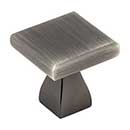 Elements [449BNBDL] Die Cast Zinc Cabinet Knob - Hadly Series - Brushed Pewter Finish - 1&quot; Sq.
