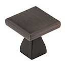 Elements [449DBAC] Die Cast Zinc Cabinet Knob - Hadly Series - Brushed Oil Rubbed Bronze Finish - 1&quot; Sq.