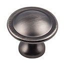 Elements [647BNBDL] Die Cast Zinc Cabinet Knob - Watervale Series - Brushed Pewter Finish - 1 1/8&quot; Dia.