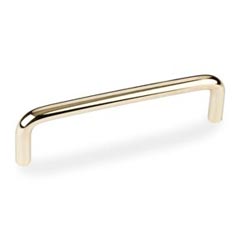Elements [S271-4PB] Steel Cabinet Pull Handle - Torino Series - Standard Size - Polished Brass Finish - 4&quot; C/C - 4 5/16&quot; L