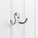 Elements [YD15-187PC] Die Cast Zinc Wall Hook - Two Prong - Polished Chrome Finish - 1 7/8" L