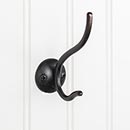 Elements [YD30-381DBAC] Die Cast Zinc Wall Hook - Double - Brushed Oil Rubbed Bronze Finish - 3 9/16" L