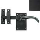 Forever Hardware [F1-101-00-LH] Solid Bronze Passage Gate Drop Bar Latch - Square Plate - Left Handed - 5&quot; L
