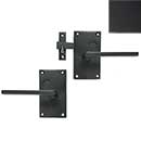 Forever Hardware [F1-400-00-SET-LH] Solid Bronze Gate Case Latch Set - Square Plate - Left Hand - 5&quot; H x 2 3/4&quot; W