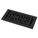HRV Industries [02-212-A-19] Cast Iron Decorative Floor Register Vent Cover - Oriental - Black Finish - 2" x 12"
