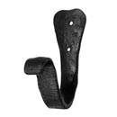 Hammered Hinges [509.04] Handmade Wrought Iron Door Coat Hook - Single - Heart End - 4&quot;