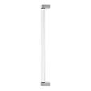 Hapny Home [C1002-SN] Acrylic &amp; Solid Brass Appliance Pull Handle - Clarity Series - Clear - Satin Nickel Finish - 18&quot; C/C - 18 15/16&quot; L