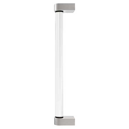 Hapny Home [C1001-SN] Acrylic &amp; Solid Brass Appliance Pull Handle - Clarity Series - Oversized - Clear - Satin Nickel Finish - 12&quot; C/C - 12 15/16&quot; L
