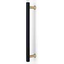 Hapny Home [M1028-BSB] Solid Brass Appliance Pull Handle - Mod Series - Matte Black &amp; Satin Brass Finish - 12&quot; C/C - 14 3/8&quot; L