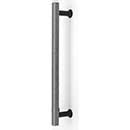 Hapny Home [M1029-WMB] Solid Brass Appliance Pull Handle - Mod Series - Weathered Nickel & Matte Black Finish - 18" C/C - 20 3/8" L