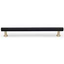 Hapny Home [M566-BSB] Solid Brass Cabinet Pull Handle - Mod Series - Oversized - Matte Black &amp; Satin Brass Finish - 8&quot; C/C - 9 1/4&quot; L