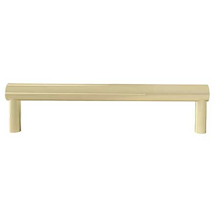 Hapny Home [SU537-SB] Solid Brass Cabinet Pull Handle - Sunburst Series - Oversized - Satin Brass Finish - 6&quot; C/C - 6 3/8&quot; L