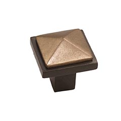 Hardware International [01-501-EC] Solid Bronze Cabinet Knob - Edge Series - Espresso / Champagne Finish - 1&quot; Sq.