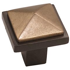 Hardware International [01-503-EC] Solid Bronze Cabinet Knob - Edge Series - Espresso / Champagne Finish - 1 1/2&quot; Sq.