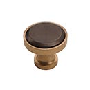 Hardware International [01-601-CE] Solid Bronze Cabinet Knob - Edge Series - Champagne / Espresso Finish - 1&quot; Dia.