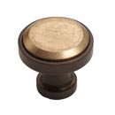 Hardware International [01-602-EC] Solid Bronze Cabinet Knob - Edge Series - Espresso / Champagne Finish - 1 1/4" Dia.