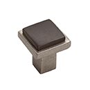 Hardware International [02-601-PE] Solid Bronze Cabinet Knob - Angle Series - Platinum / Espresso Finish - 1" Sq.