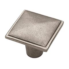 Hardware International [06-503-P] Solid Bronze Cabinet Knob - Mission Series - Platinum Finish - 1 1/2&quot; Sq.