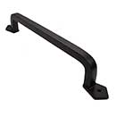 Iron Valley [T-81-101-14] Cast Iron Gate Pull Handle - Square Bar - Flat Black Finish - 14&quot; L