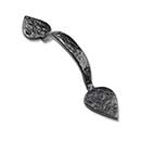 Iron Valley [T-81-501-H] Cast Iron Gate Pull Handle - Heart - Flat Black Finish - 8&quot; L