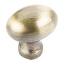 Jeffrey Alexander [3990AB] Die Cast Zinc Cabinet Knob - Football - Bordeaux Series - Brushed Antique Brass Finish - 1 3/16&quot; L