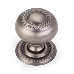 Jeffrey Alexander [S6060BNBDL] Hollow Steel Cabinet Knob - Rhodes Series - Brushed Pewter Finish - 1 1/4&quot; Dia.