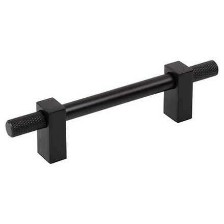 Jeffrey Alexander [698-96MB] Steel Cabinet Pull Handle - Standard Sized - Larkin 4 Series - Matte Black Finish - 96mm C/C - 6 1/8&quot; L