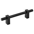 Jeffrey Alexander [698-96MB] Steel Cabinet Pull Handle - Standard Sized - Larkin 4 Series - Matte Black Finish - 96mm C/C - 6 1/8&quot; L