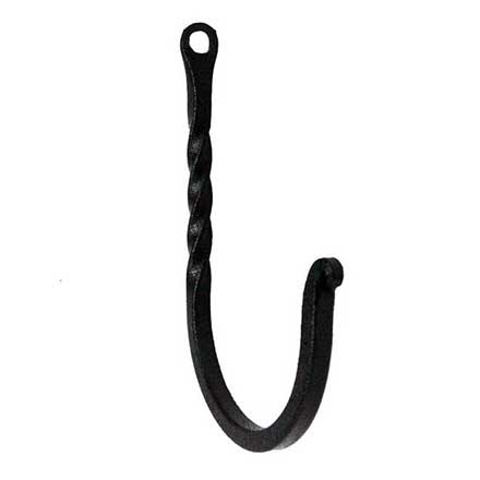 John Wright [088401] Forged Steel Wall Hook - Thin - Twisted Square Bar - Black Finish - 2 1/2&quot; L