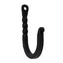 John Wright [088405] Forged Steel Wall Hook - Wide - Twisted Square Bar - Black Finish - 2 1/2" L