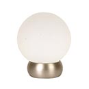 Lew&#39;s Hardware [65-101] Glass Cabinet Knob - Ball Series - Frosted Clear - Brushed Nickel Base - 1 1/8&quot; Dia.