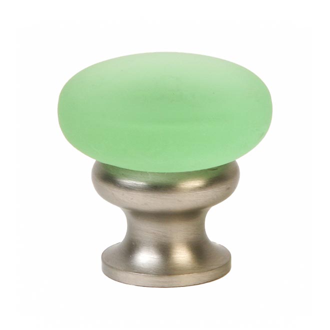 Lew's Hardware [33101] Glass Knob Mushroom Series Frosted
