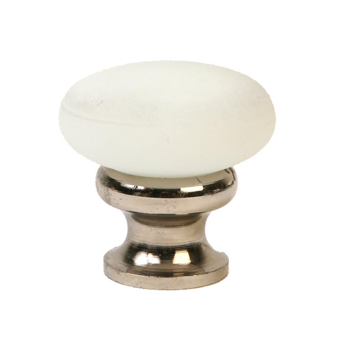 Lew's Hardware [39602] Glass Knob Mushroom Series Frosted