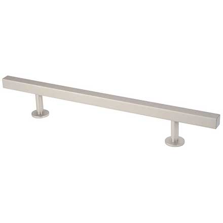 Lew&#39;s Hardware [11-107] Solid Brass Appliance/Door Pull Handle - Square Bar Series - Brushed Nickel Finish - 9&quot; C/C - 14&quot; L
