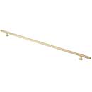 Lew's Hardware [31-116] Solid Brass Cabinet Pull Handle - Round Bar Series - Oversized - Brushed Brass Finish - 20" C/C - 24" L