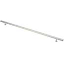 Lew&#39;s Hardware [11-106] Solid Brass Cabinet Pull Handle - Square Bar Series - Oversized - Brushed Nickel Finish - 16&quot; &amp; 20&quot; C/C - 24&quot; L