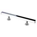 Lew's Hardware [21-103] Solid Brass Cabinet Pull Handle - Square Bar Series - Standard Size - Polished Chrome Finish - 3" & 96mm C/C - 7" L