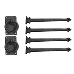 lynn cove foundry cast aluminum garage door decorative hardware kit colonial style flat black 19 l straps - Decorative Garage Door Hardware lynn cove foundry cast aluminum garage door decorative hardware kit colonial style flat black 19 l straps - Decorative Garage Door Hardware