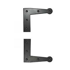 Lynn Cove Foundry [EHLSSFH] Stainless Steel Shutter Faux L Hinge - Suffolk Style - Flat Black - Pair