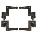 Lynn Cove Foundry [AL SH 1.75] Cast Aluminum Heavy Duty Shutter Hinge Set - Suffolk Style - Flat Black