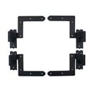 Lynn Cove Foundry [SH 2.25] Galvanized Steel Shutter Hinge Set - New York Style - Flat Black - 2 1/4" Offset