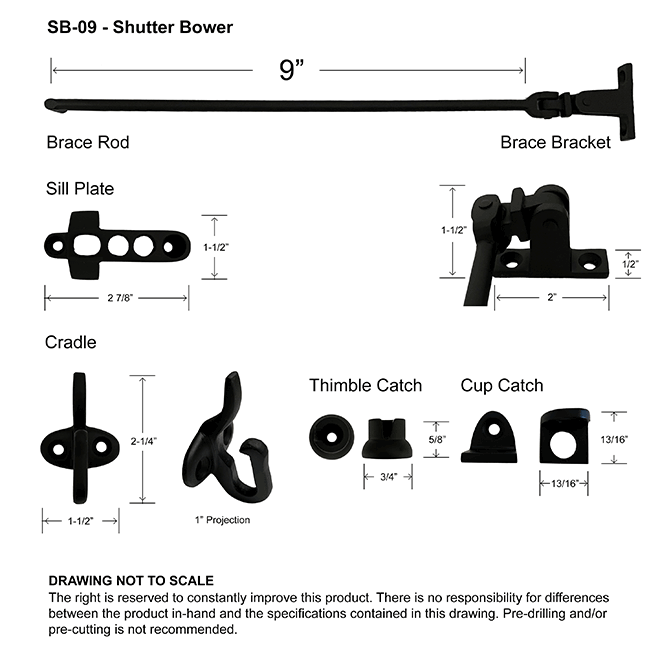 Martell Supply SB-09 Shutter Bower