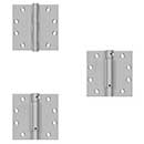 Deltana [D45KIT-01] Stainless Steel Self Closing Gate Butt Hinge Pack - 3 Hinges - Brushed Finish - 4 1/2" H x 4 1/2" W