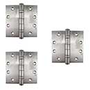 PBB Architectural [PBB45KIT-03-630] Stainless Steel Ball Bearing Gate Butt Hinge Pack - 3 Hinges - Brushed Finish - 4 1/2&quot; H x 4 1/2&quot; W
